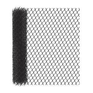 Czarna rolka siatki ogrodzeniowej do ogrodzenia ogrodu.