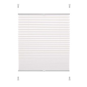 Biała roleta t.b.t. do okien, widok z przodu.