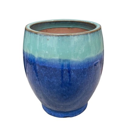 Donica Barril szkliwiona bicolor - 25x23 cm