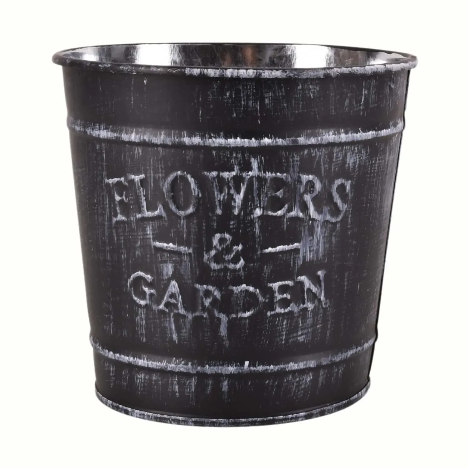 Osłonka Flower Garden okrągła metalowa 13 cm