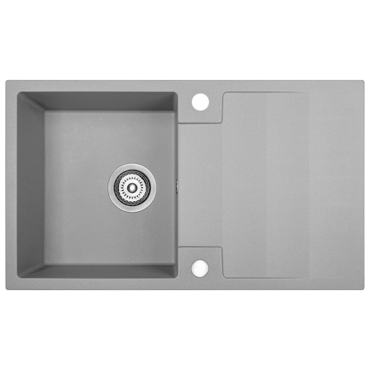 Kuchinox Zlewozmywak Rab 1-komorowy z ociekaczem szary - 76 x 44 cm