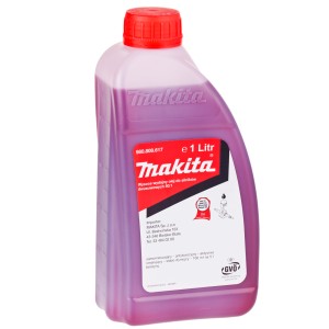 1 litr oleju do silników dwusuwowych Makita, samozmieszalny i niskodymiący do pił łańcuchowych.