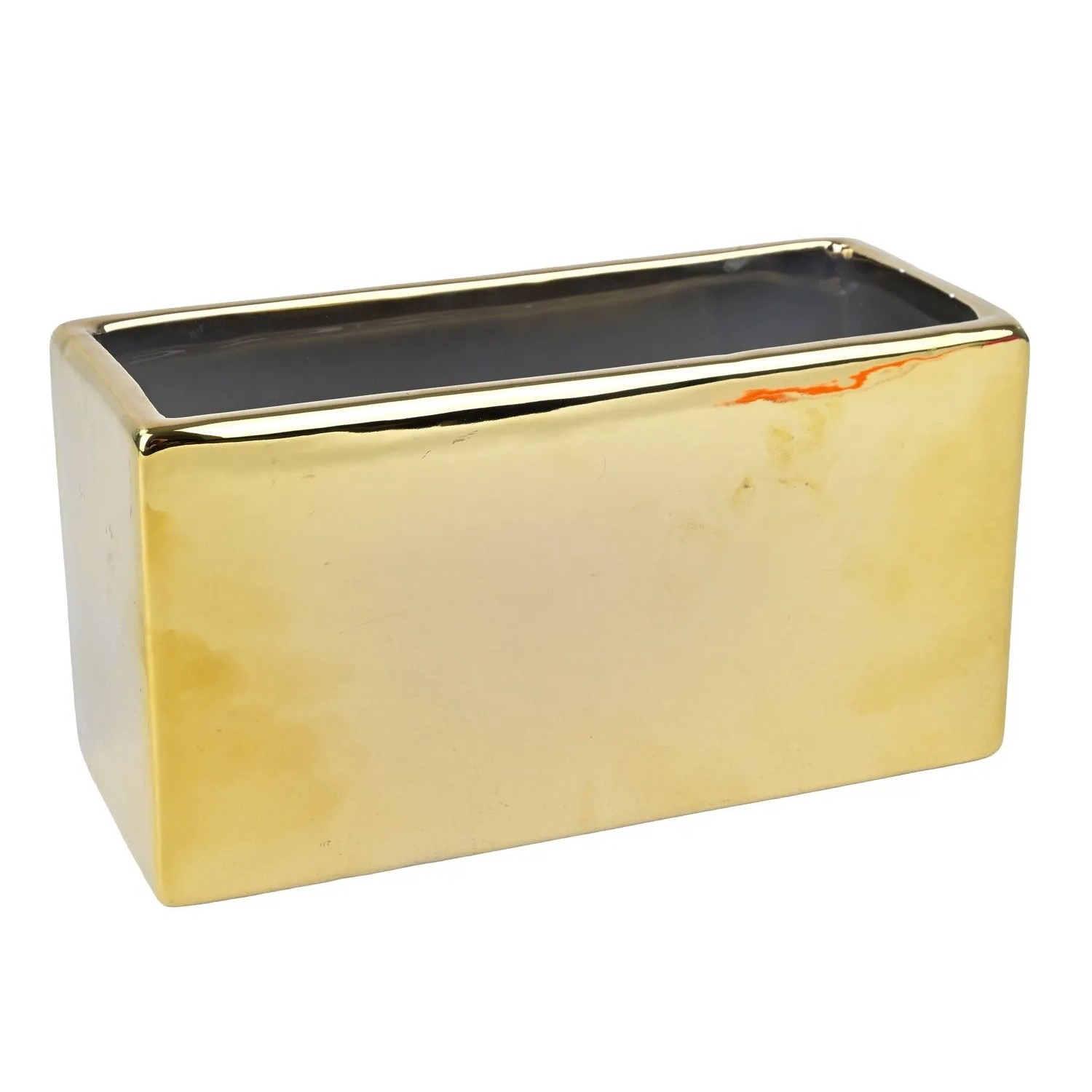 Osłonka ceramika Lazio gold - 22x9,4x11 cm
