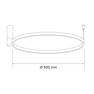 Goldlux Lampa ścienno-sufitowa LED NOEMI 20W 4000K 2600lm śr. 50 cm czarna