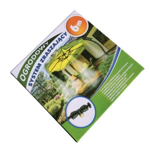 Opakowanie 6-metrowego systemu nawadniania ogrodu.