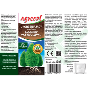 Agrecol Nawóz ukorzeniający do sadzonek zdrewniałych - 30 ml.