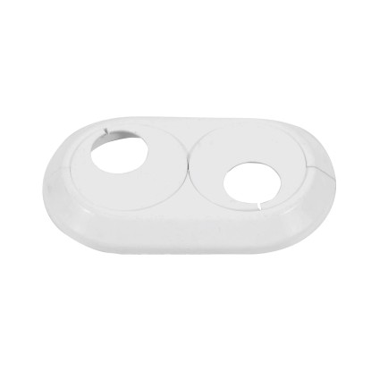 Tycner Rozeta podwójna śr. 15 mm biała