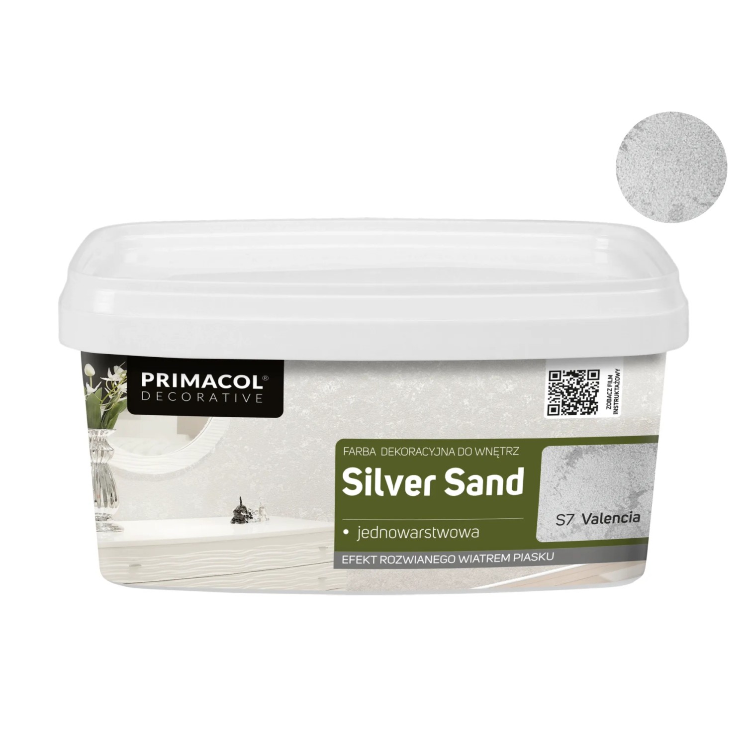 Primacol Farba strukturalna Silver Sand Valencia 1 l