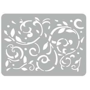 t.b.t. szablon ścienny z motywem kwiatowym do dekoracji ścian.