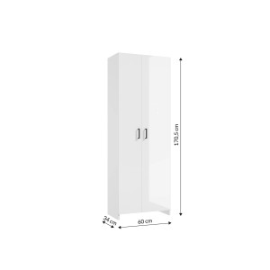 Biała szafka łazienkowa t.b.t., wysokość 170,5 cm, z kategorii zestawy mebli łazienkowych.