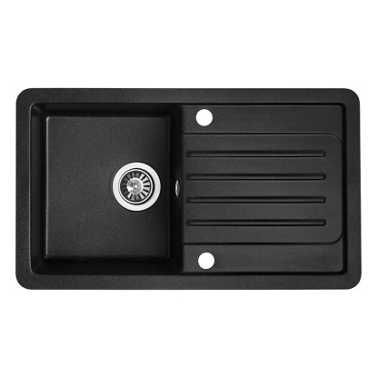 Zlewozmywak Luzon 1-kom. czarny 76x44 cm