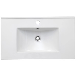 t.b.t. Umywalka nablatowa w kolorze białym, widok z góry.