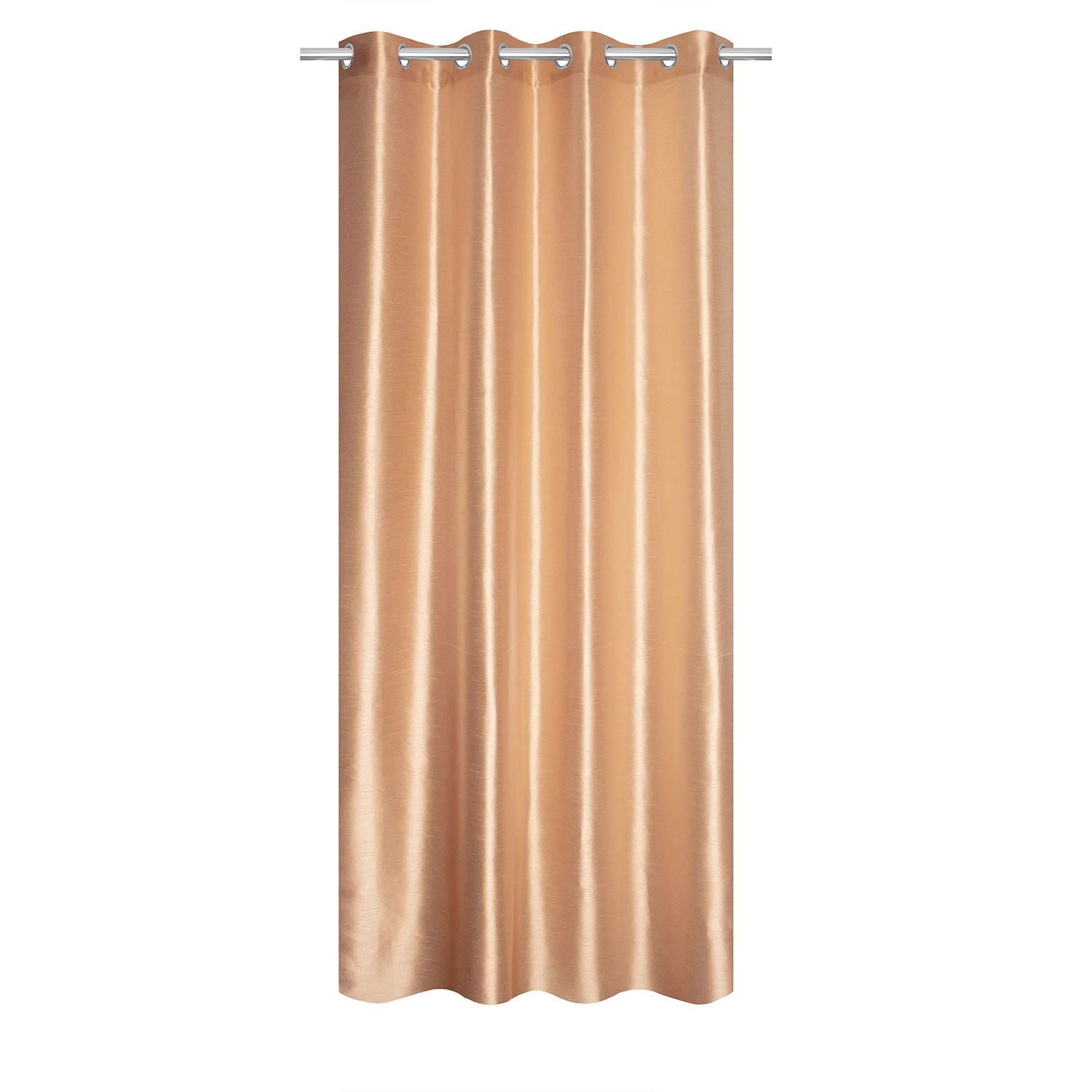 Zasłona SATINE na przelotkach 140 cm x 260 cm różowa