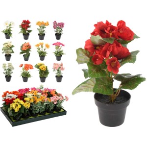 Dekoracyjne sztuczne kwiaty w doniczkach do ogrodu, różne kolory.