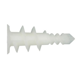Biały kołek rozporowy z tworzywa sztucznego do śrub, gwoździ itp.