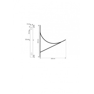 Rysunek techniczny akcesorium/części zamiennej t.b.t. z wymiarami.