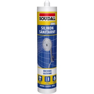 Karton silikonu sanitarnego, szary, do łazienki i kuchni.