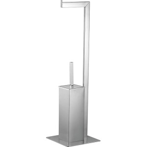 t.b.t. Zestaw akcesoriów łazienkowych ze szczotką WC i uchwytem na papier toaletowy ze stali nierdzewnej.