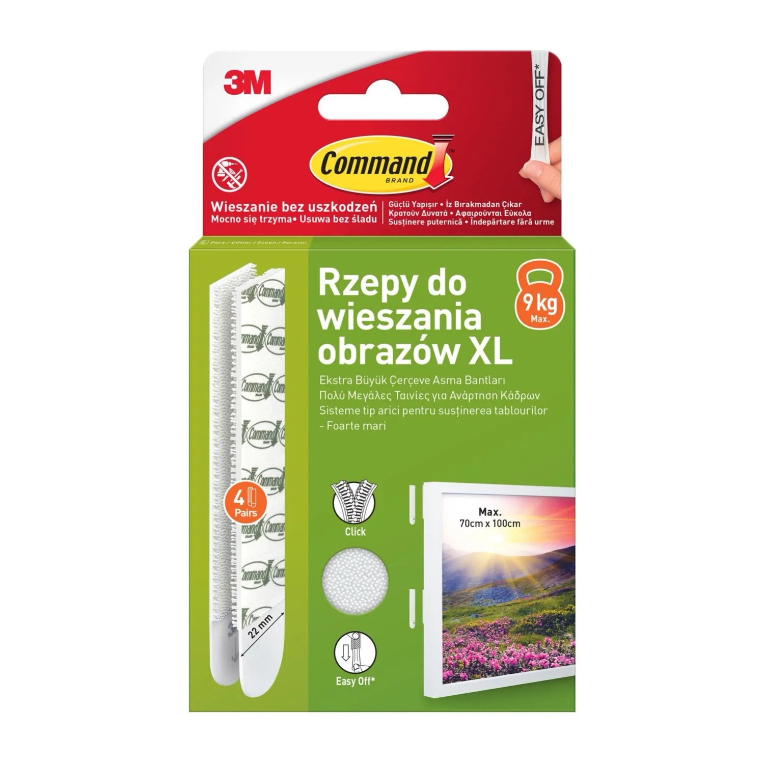 3M Command Rzepy do obrazów do 9kg 4 szt.