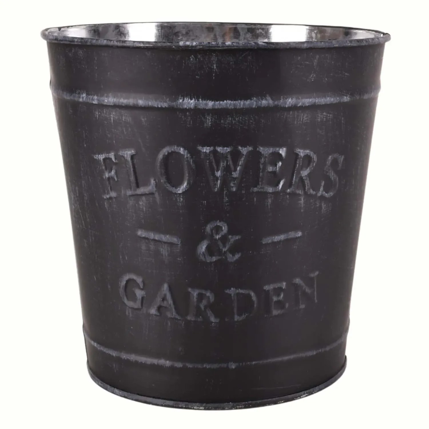 Osłonka Flower Garden okrągła metalowa 16 cm
