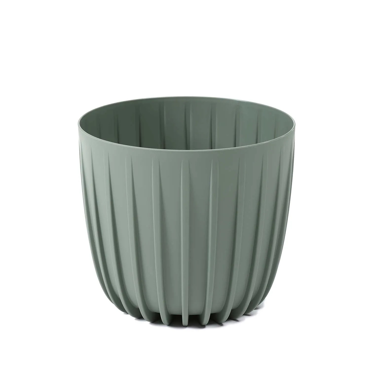 Osłonka Mira niska szarozielona recycled - śr. 13 cm