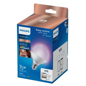Żarówka Philips Smart LED E27 w opakowaniu. Inteligentne sterowanie przez aplikację.