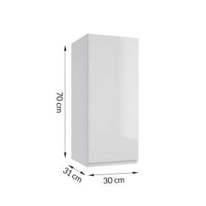 Biała szafka kuchenna (70x30x31 cm) z kategorii zestawy mebli kuchennych.