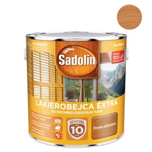 Sadolin Lakierobejca Extra, kolor drzewo wiśniowe, do użytku zewnętrznego.