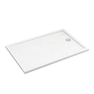 Brodzik prostokątny Schedpol Larix 80x100x4,5 cm biały strukturalny