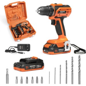 DAEWOO Wiertarko-wkrętarka akumulatorowa DAA 2122 Li Set 21V 2x2,0 Ah