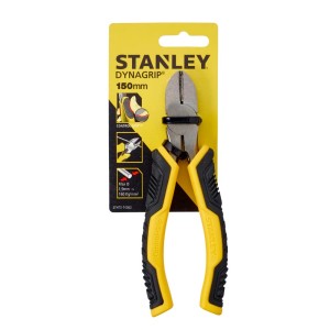 Szczypce boczne Stanley Dynagrip 150mm, żółto-czarne. Kombinerki do precyzyjnego cięcia.