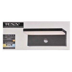 Goldlux Kinkiet zewnętrzny LED TESAq z czuj. PIR 10W 4000K 1100lm IP54 czarny