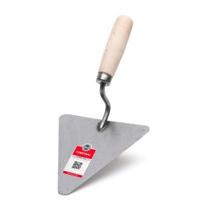 Kielnia trójkątna LUX Classic, 160 mm, z drewnianą rączką do murowania i tynkowania.