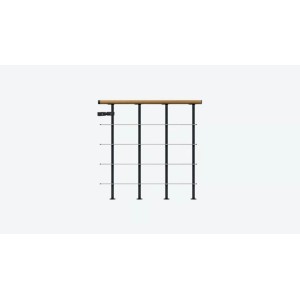 Dolle Barierka Boston początek dąb lakierowany czarny 100x300x1500 mm