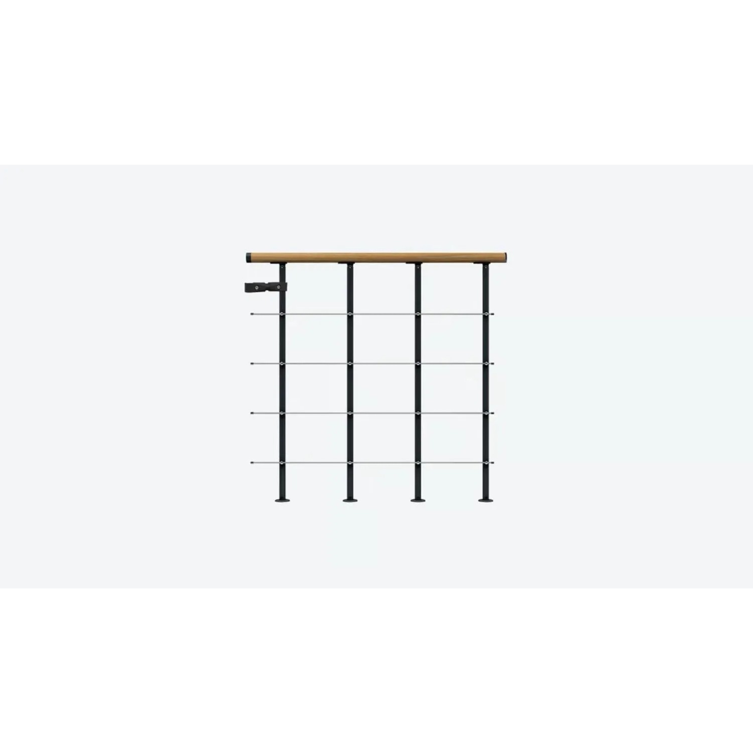 Dolle Barierka Boston początek dąb lakierowany czarny 100x300x1500 mm