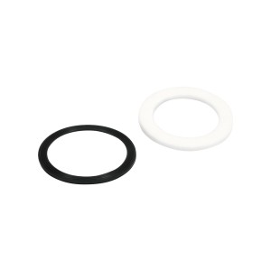 t.b.t. Zestaw uszczelek z czarnym i białym pierścieniem uszczelniającym.