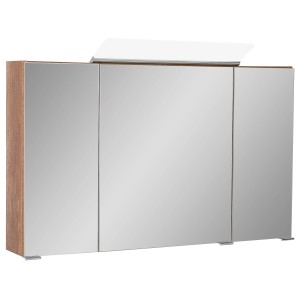 Szafka z lustrem t.b.t. z trzema drzwiami i oświetleniem.