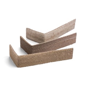 Dekoracyjne okładziny narożne t.b.t. w różnych odcieniach brązu.