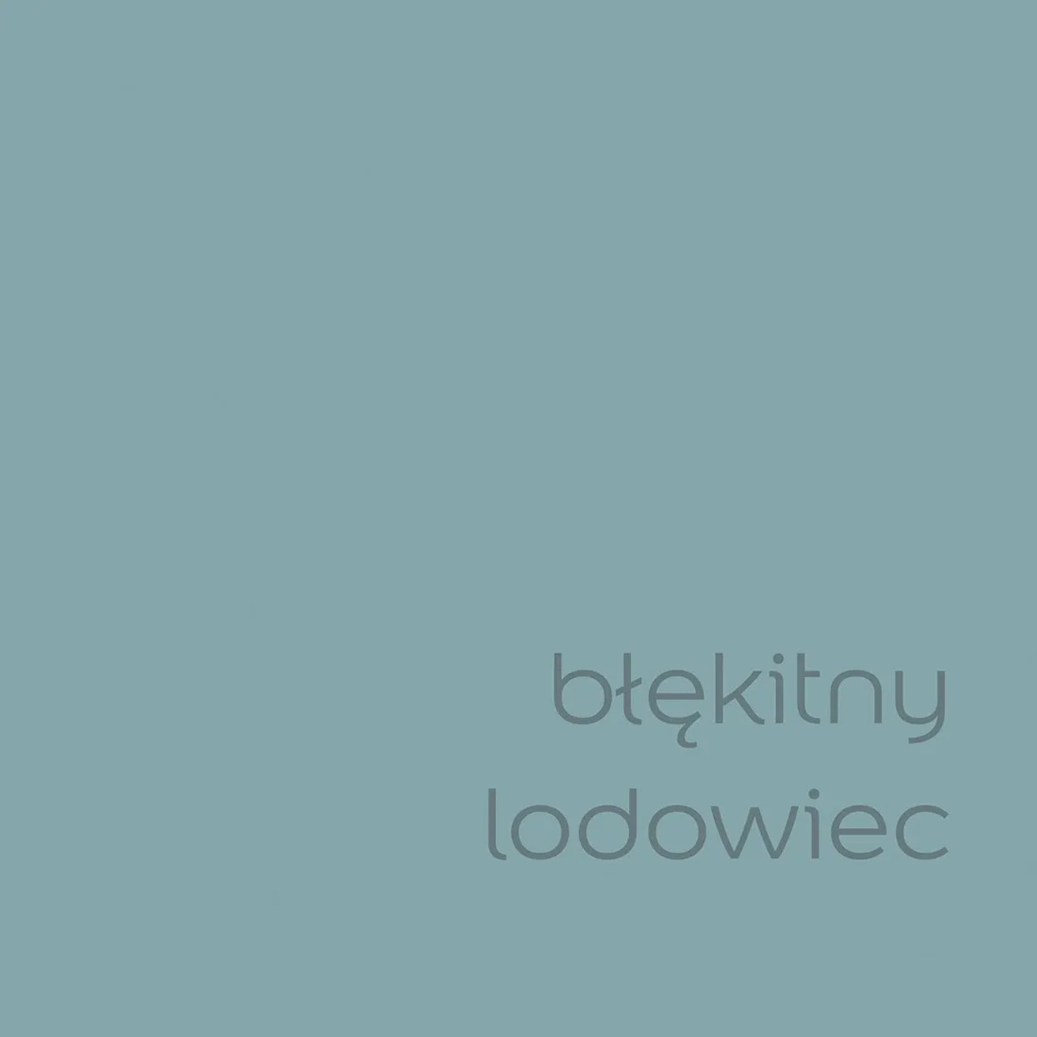 Próbka koloru t.b.t. Błękitny Lodowiec do ścian wewnętrznych.