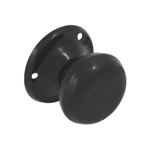 Czarna klamka do drzwi w stylu retro do drzwi wewnętrznych.