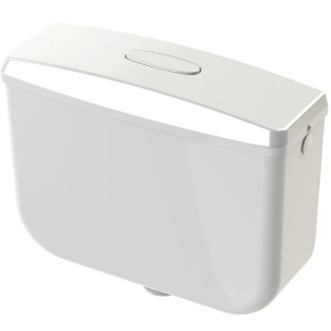 Biała spłuczka do WC, akcesorium i część zamienna.