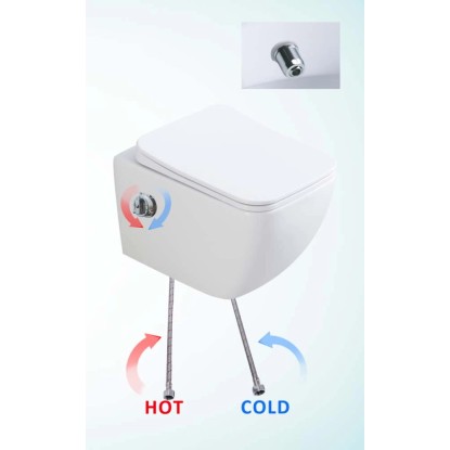 Solider Miska WC PR400 White wiszaca z bidetem i deską wolnoopadającą