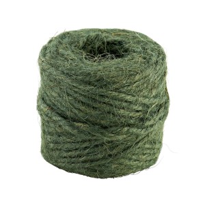 Rolka zielonego sznurka jutowego, 30 m, do ogrodnictwa i dekoracji.