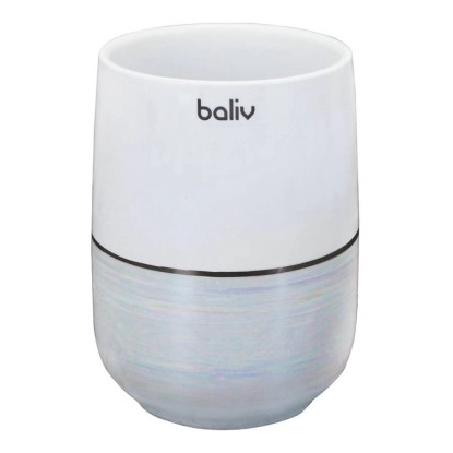 Baliv Kubek łazienkowy ceramiczny biel-hologram