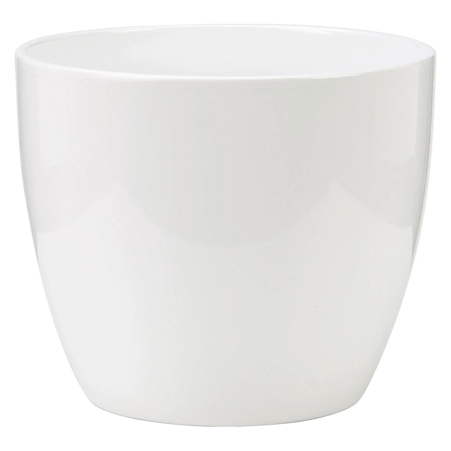 Biała osłonka Scheurich 920, Ø 14 cm, ceramiczna, do użytku wewnętrznego.