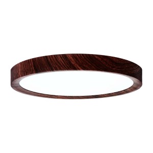 Okrągła lampa sufitowa LED Plafony z efektem drewna