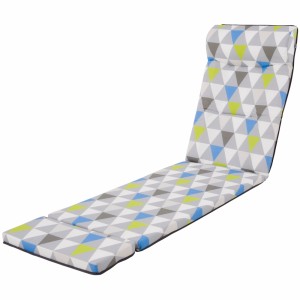 t.b.t. Poduszka na leżak ogrodowy z geometrycznym wzorem.