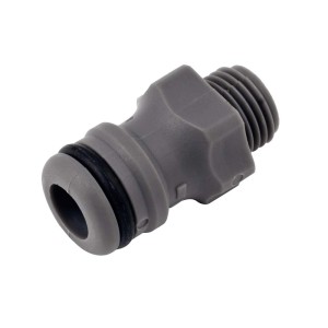 Złączka Gardena SB 13,2 mm (G 1/4'') z szarego tworzywa sztucznego.