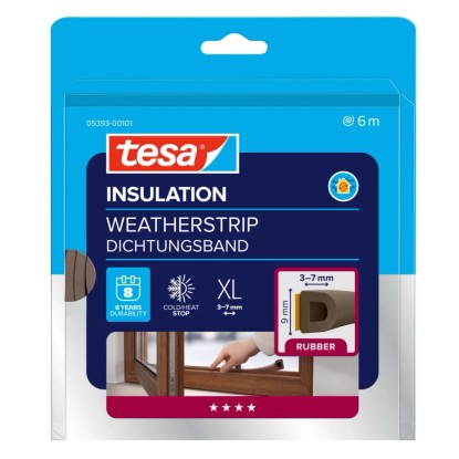 Tesa Uszczelka D-profile 9mm x 6m brązowa