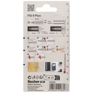 Fischer kołek do izolacji FID II Plus, 8x60mm, 2 sztuki, do mocowania w materiałach izolacyjnych.